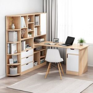 Bàn làm việc kết hợp giá sách BLV-02